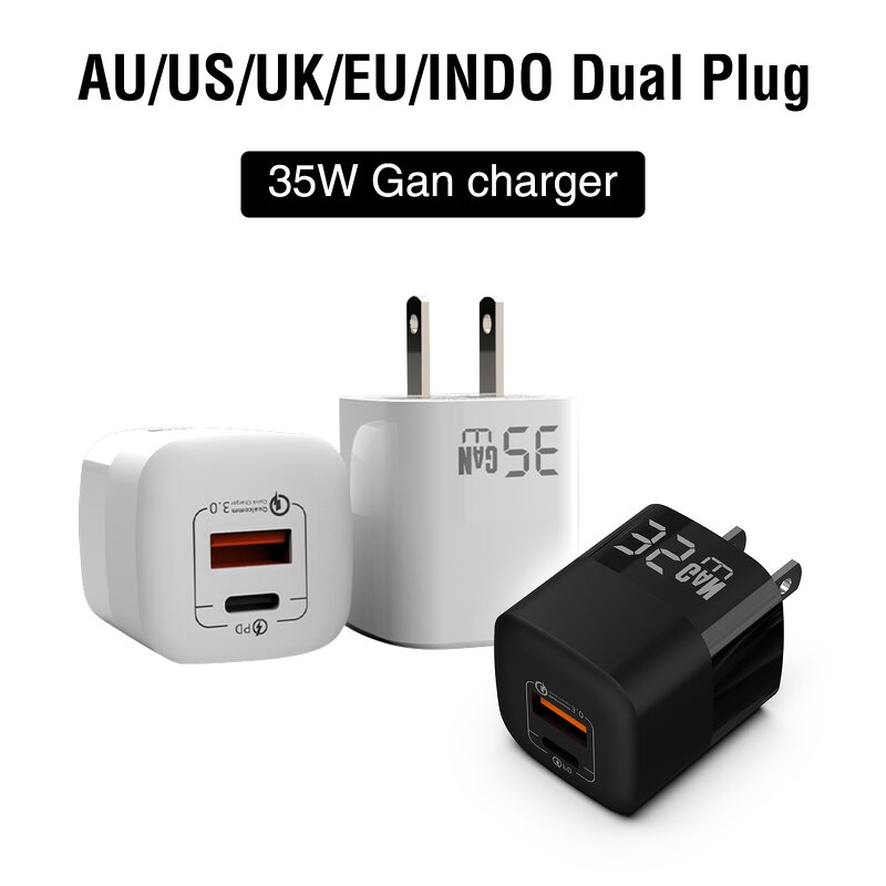 Charger Factory - 35W GaN Dual Port PD Fast Wall Charger for Phone