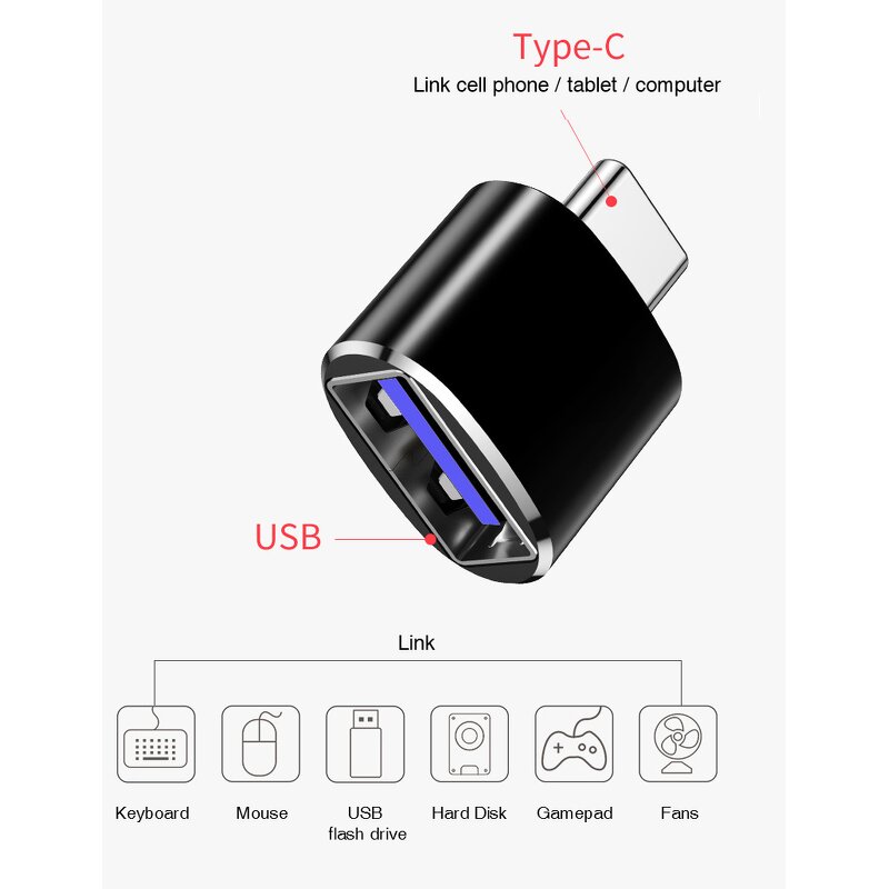 USB Adapter Manufacturer - Type C Male to USB 3.0 OTG Fast Charging Adapter