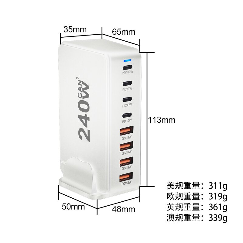 Charger Supplier - 240W GaN MultiPort High Power Fast Charging Adapter