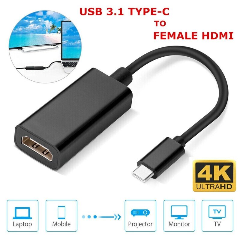 USB Cable Supplier - Type C to HDMI 4K Cable for Laptop Mobile Phone