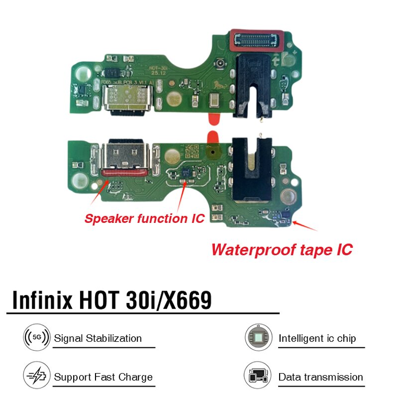 Charging Port Supplier - OEM Flex Board for Infinix Hot 50 Pro+