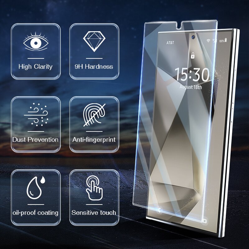 Screen Protector Factory - Clear Tempered Glass for Samsung S22 S23 S24 Series