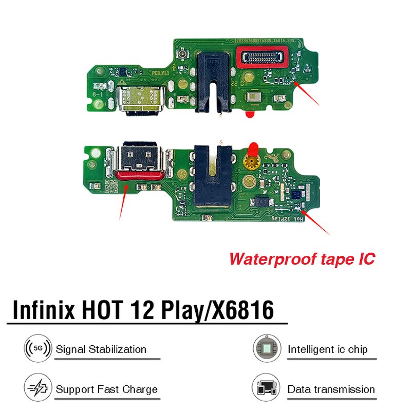 USB Charging Port Factory - OEM Flex Cable for Tecno Infinix Hot 12