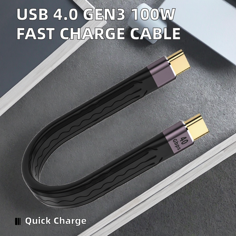 USB Cable Factory - USB 4.0 100W PD 40Gbps Type C to C Fast Cable