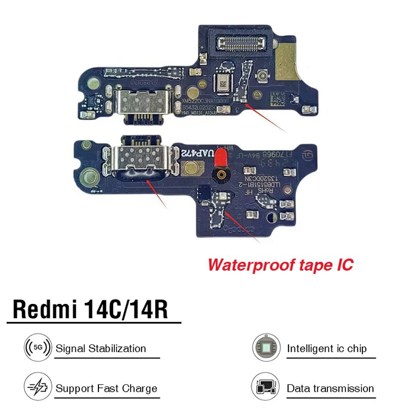 Charging Port Board Manufacturer - Spare Parts for Xiaomi Redmi 14C