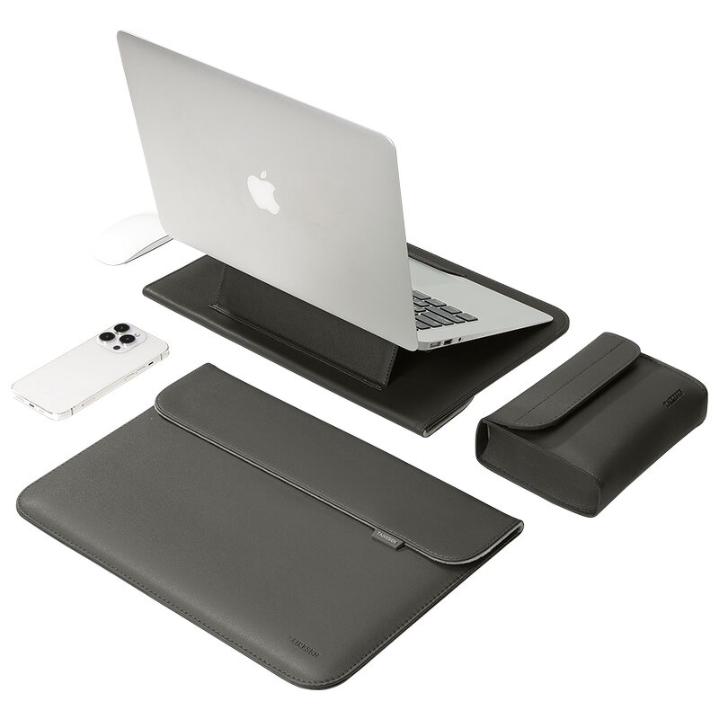 Laptop Sleeve Factory - 12-16 Inch with Stand Leather Case for Macbook Air Pro