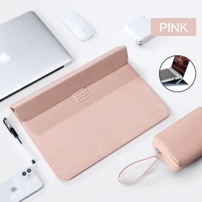 Laptop Sleeve Factory - Modern Slim Leather Case with Stand Casual Briefcase