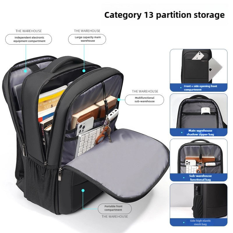 Laptop Backpack Factory - High Density Oxford Custom Logo with USB Charging