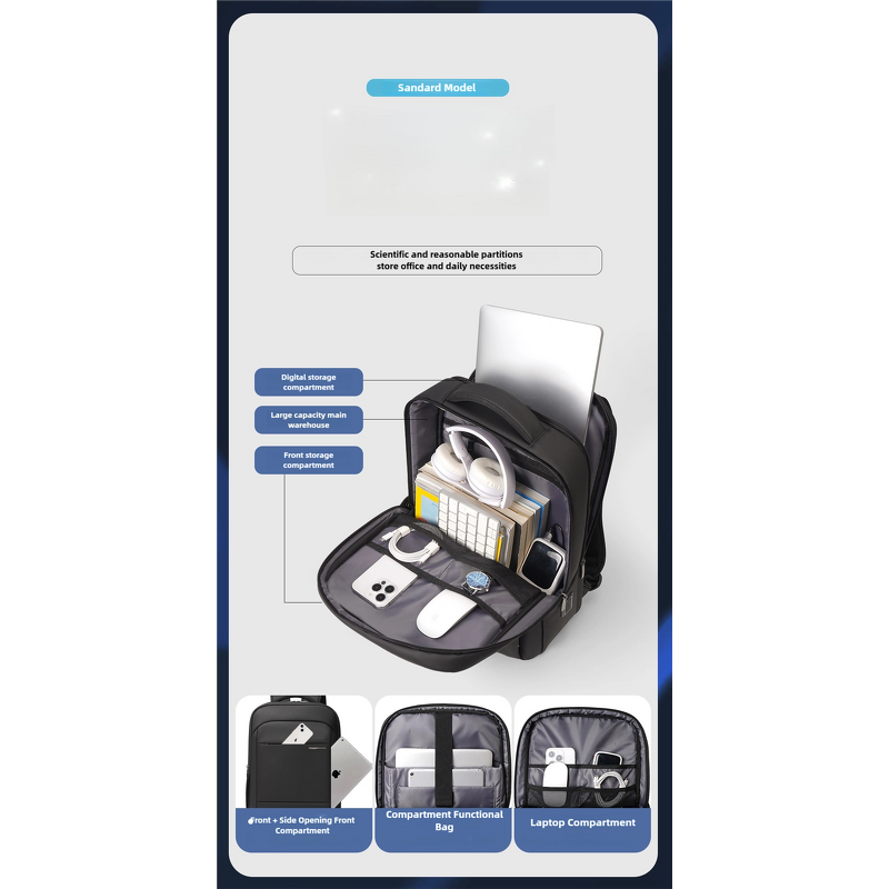 Laptop Backpack Factory - 2025 New Office Design Briefcase Fashion USB Waterproof