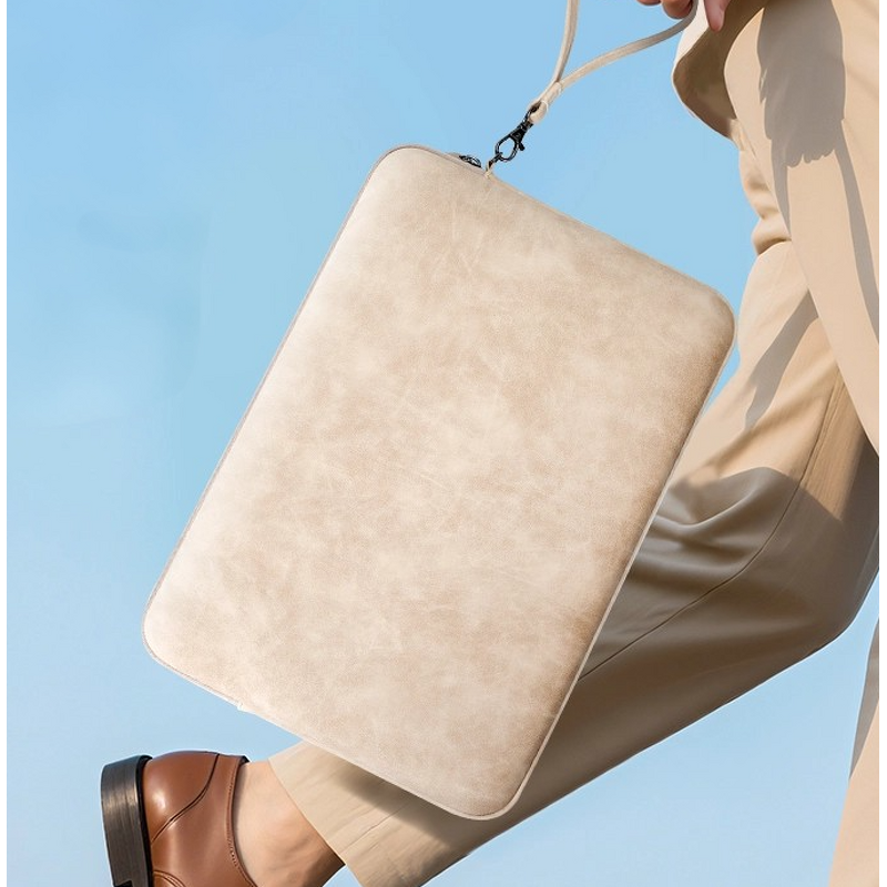 Laptop Sleeve Factory - Popular Carrying Storage Pockets PU Leather with Zipper