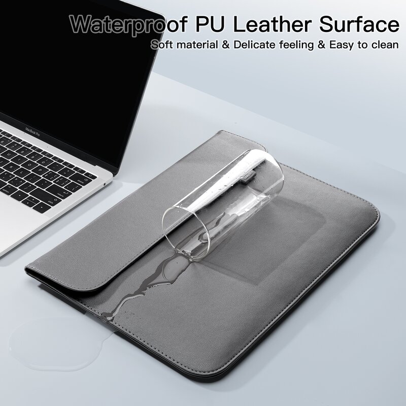 Laptop Sleeve Factory - 12-16 Inch with Stand Leather Case for Macbook Air Pro