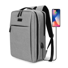 Laptop Backpack Factory - 15.6 17 Inch Nylon Laptop Backpack USB Charging School