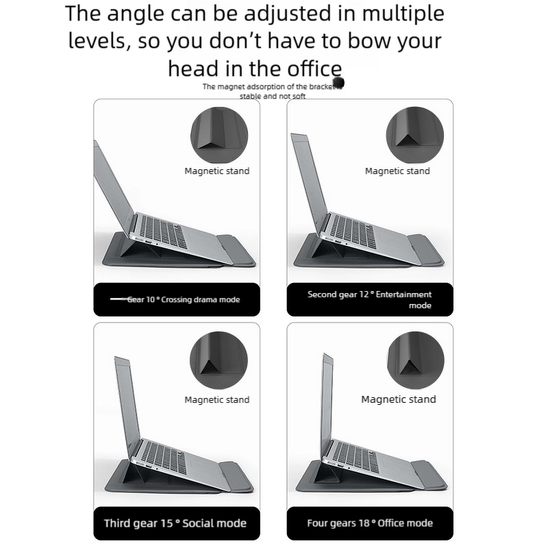 Laptop Sleeve Factory - Various Colors 12-16 Inch with Adjustable Stand Wrist Rest