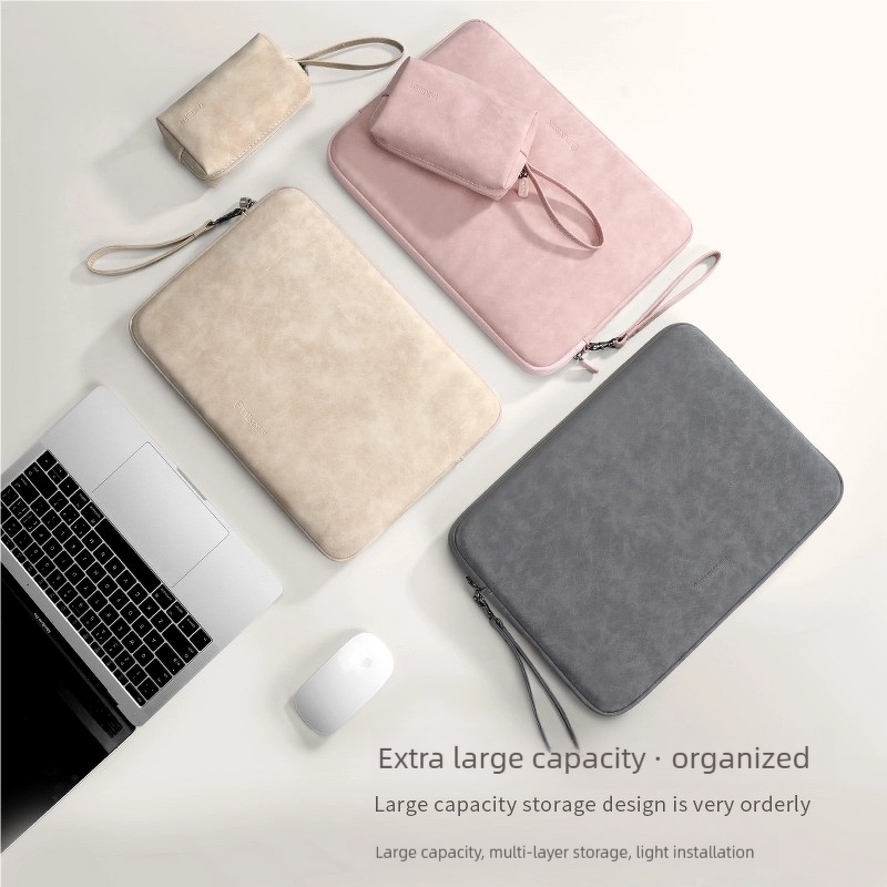 Laptop Sleeve Factory - Popular Carrying Storage Pockets PU Leather with Zipper