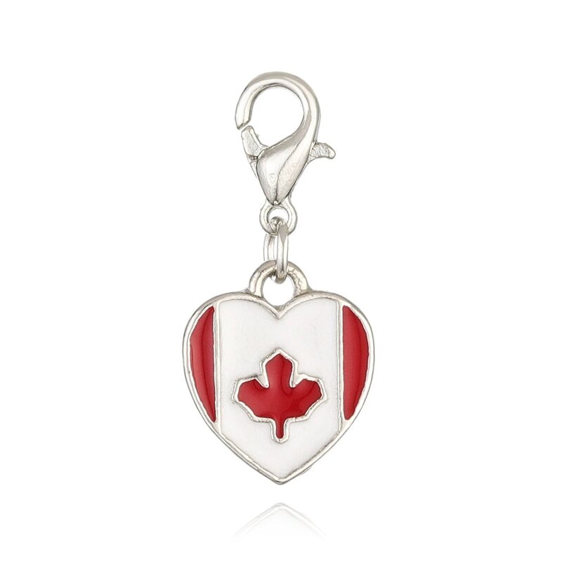 Country Flag Heart Charm Factory - Enamel Heart Shape United States Germany Flag
