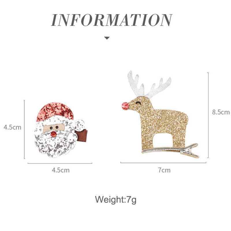 Hair Clip Set Factory - Christmas Gifts Baby Hair Accessories Leather Hair Clip