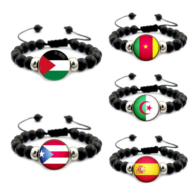 Beaded Bracelet Factory - 287 Countries National Flag Design Unisex