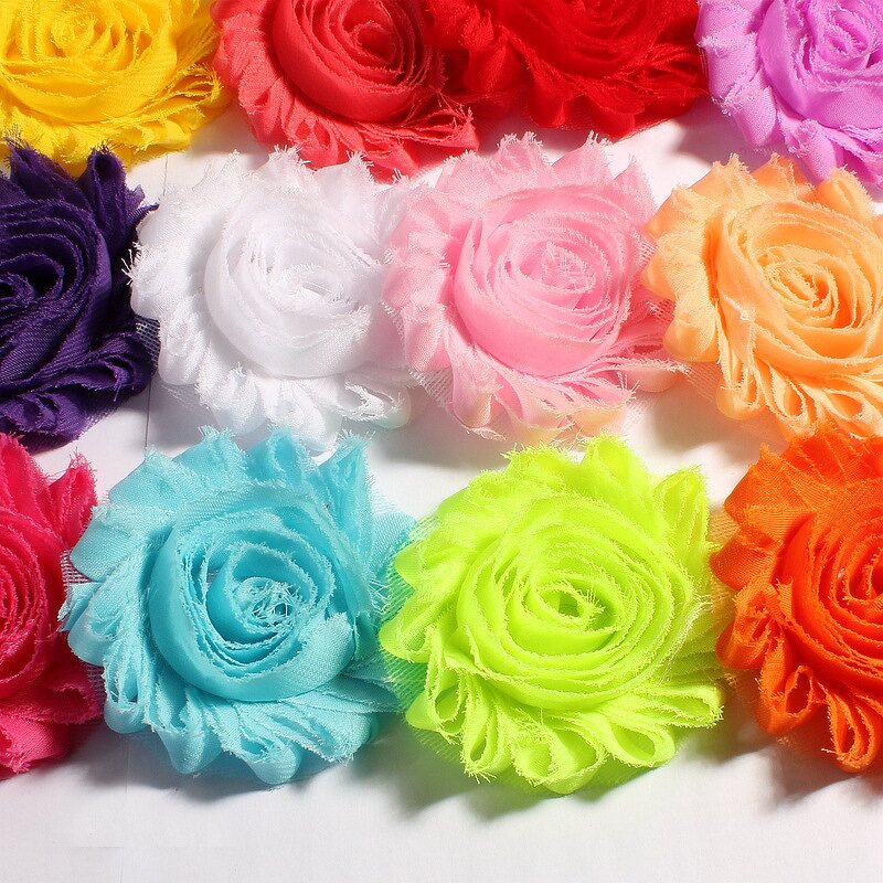 Chiffon Flower Factory - DIY 6.5cm Shabby Chiffon Rosette Headband Baby Bouquet