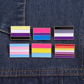 LGBT Pride Pin Factory - Rainbow Flag Soft Enamel Brooch Hat Clothes Tie Pin