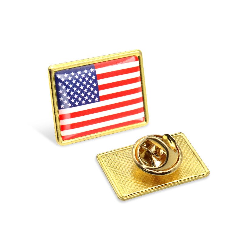 Country Flag Pin Factory - Manufacturer 287 Countries National Flag Rectangular Badge