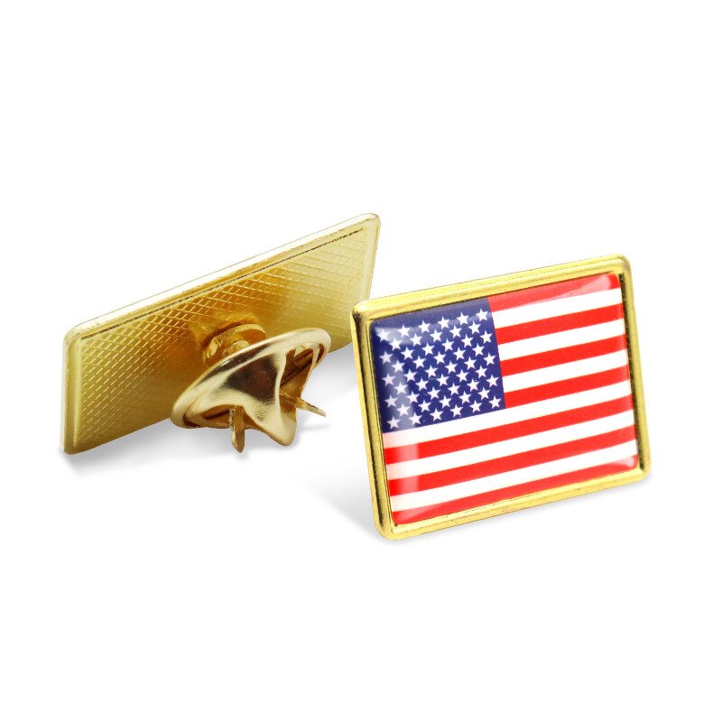 Country Flag Pin Factory - Manufacturer 287 Countries National Flag Rectangular Badge