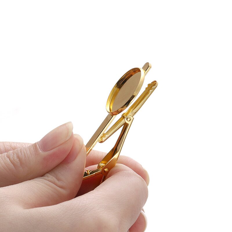 Tie Clip Factory - Manufacturer Silver Gold Tie Clip with Blank Tray Custom logo