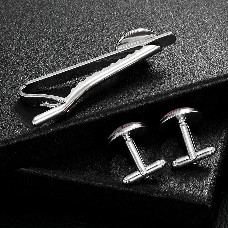 Cufflink Tie Clip Set Factory - 287 Country Flag Custom Cuff Links Tie Clips Set