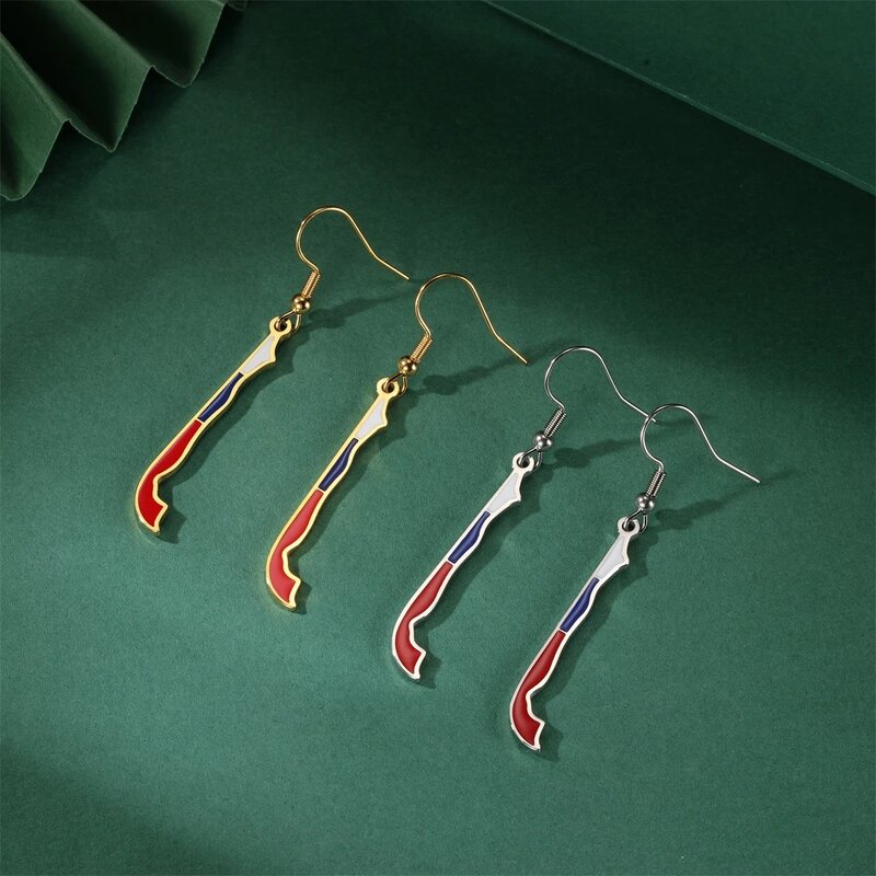 Country Flag Earrings Factory - Waterproof Stainless Steel Enamel Chile Flag