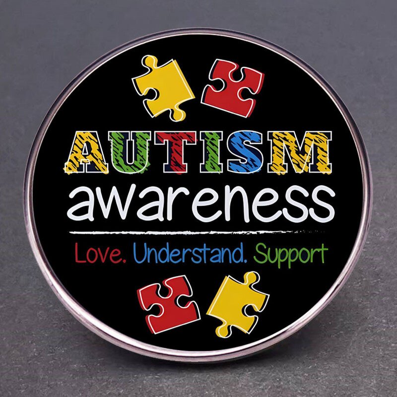 Autism Awareness Pin Factory - Enamel Autism Speak Button Pin Neurodivergent Badge