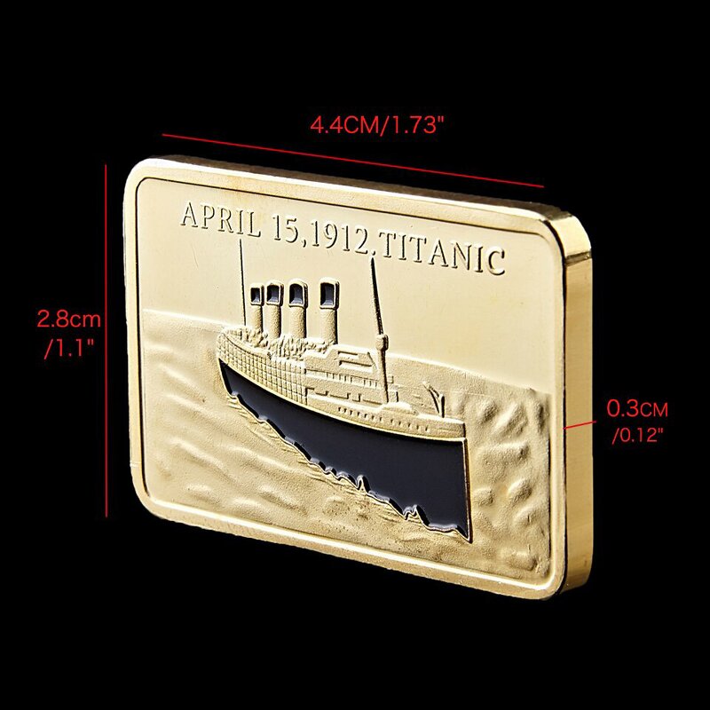 Commemorative Coin Factory - Manufacturer Double Sided Silver Gold Plated Titanic