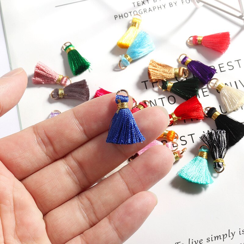 Cotton Tassel Pendant Factory - DIY 20mm Thin Cotton Cord Tassel for Key Chain