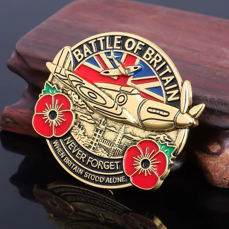 Remembrance Pin Factory - Poppy Flower Lest We Forget Commemorative Brooch Badge
