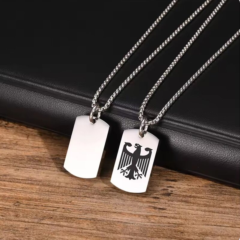Dog Tag Necklace Factory - Stainless Steel Germany National Emblem Eagle Design