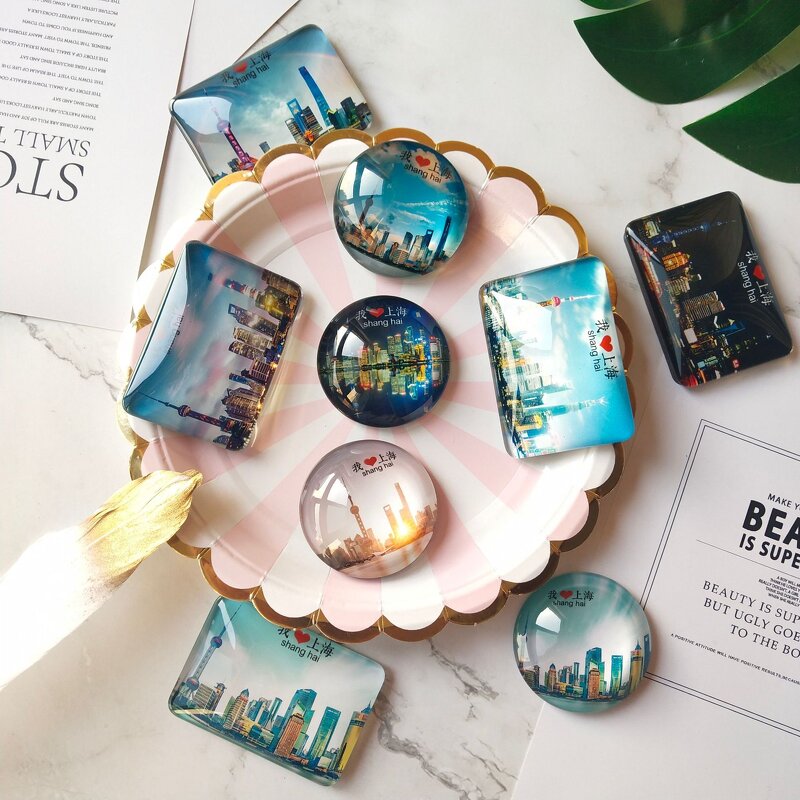 Fridge Magnet Factory - Manufacturer Crystal Glass Dome Cabochon Souvenir Magnet