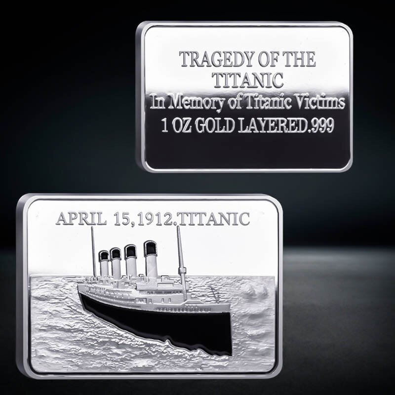 Commemorative Coin Factory - Manufacturer Double Sided Silver Gold Plated Titanic