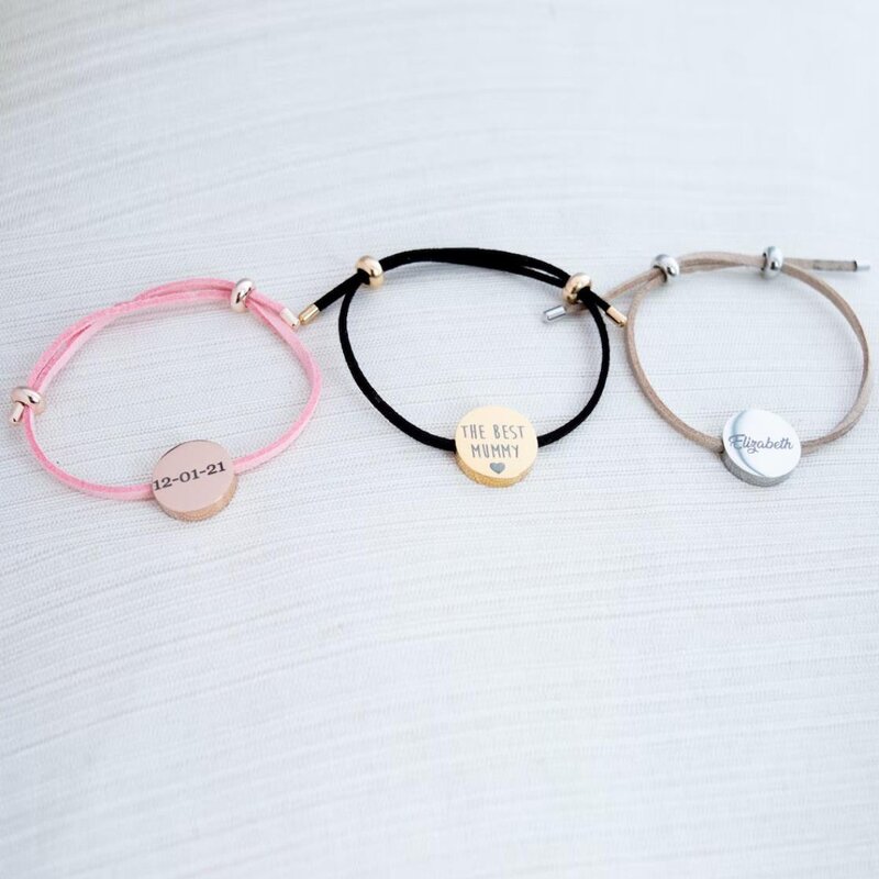 Beaded Bracelet Factory - Stainless Steel Personalized Engraving Round Disc Bead