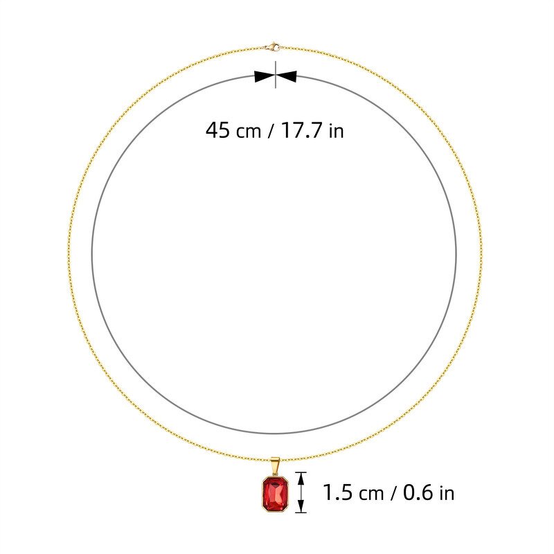 Pendant Necklace Factory - 18K Gold Stainless Steel Multicolor Zircon Rhinestone