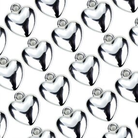 Heart Charm Factory - Manufacturer Antique Silver Solid Heart DIY Jewelry Accessories