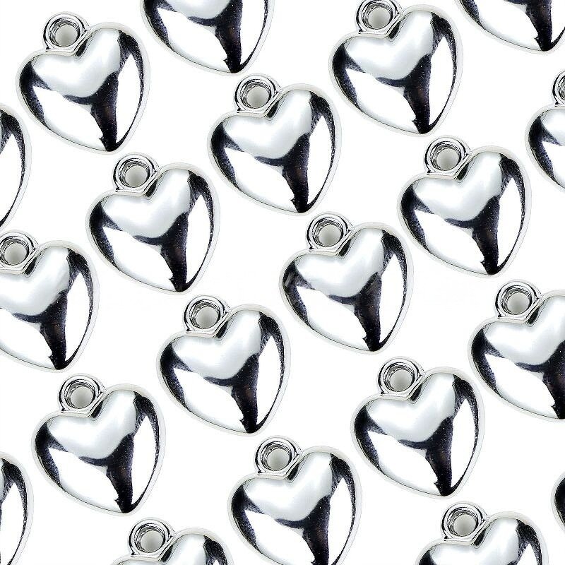 Heart Charm Factory - Manufacturer Antique Silver Solid Heart DIY Jewelry Accessories