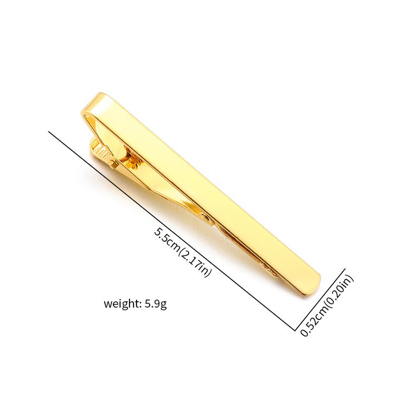 Tie Clip Factory - Custom Engraved Gold Black Blue Silver Brass Business Gift