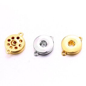 Snap Button Tray Factory - Factory 18mm Round Snap Button Base Connector Crystal