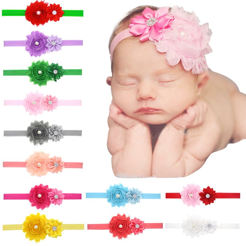 Chiffon Flower Factory - 6cm Shabby Chiffon Flower Fabric Rosette Baby Headband