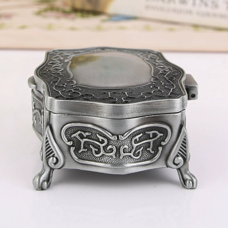 Jewelry Storage Box Factory - Vintage Metal Classical Style Jewelry Holder Organizer