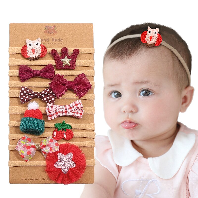 Hair Bands Set Factory - 10 PCS Luxury Custom Christmas Gifts Baby Hair Accessories