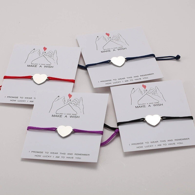 Charm Bracelet Factory - Stainless Steel Engraving Personalized ID Heart Charm