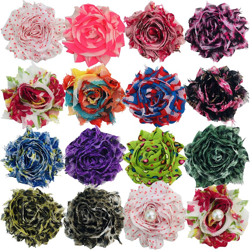 Chiffon Flower Factory - DIY 6.5cm Shabby Chiffon Rosette Headband Baby Bouquet