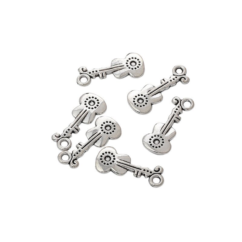Musical Instrument Charm Factory - Antique Silver Gold Violin DIY Jewelry Charm
