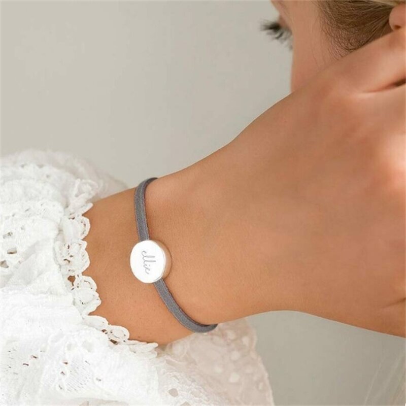 Beaded Bracelet Factory - Stainless Steel Personalized Engraving Round Disc Bead