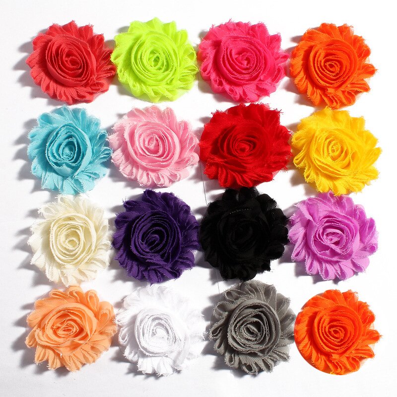 Chiffon Flower Factory - DIY 6.5cm Shabby Chiffon Rosette Headband Baby Bouquet