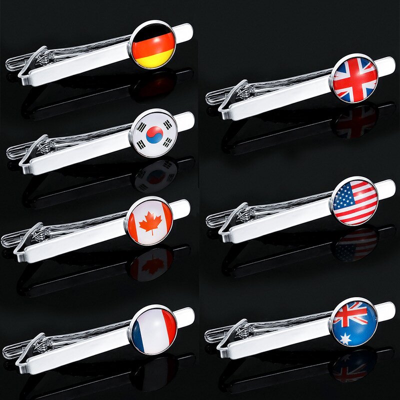 Tie Clip Factory - Manufacturer Personalized Tie Clip Customized 287 Country Flag